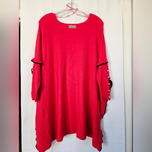 Joseph A. Long Sleeve ruffle tunic‎ sweater dress size small